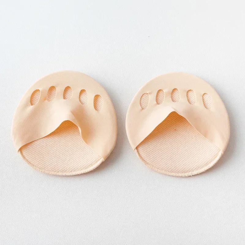 Forefoot Pads for Women High Heels Insoles for Feet Pain Care Five Toes Thin Breathable Ice Silk Invisible Socks Inserts 1Pair