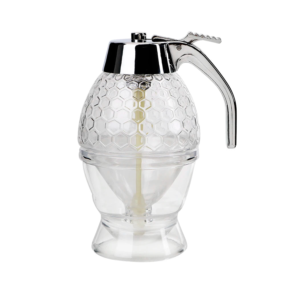 Storage Pot Stand Holder Bee Drip Dispenser Kettle Honey Jar Container Juice Syrup Cup Kitchen Accessories Squeeze Bottle