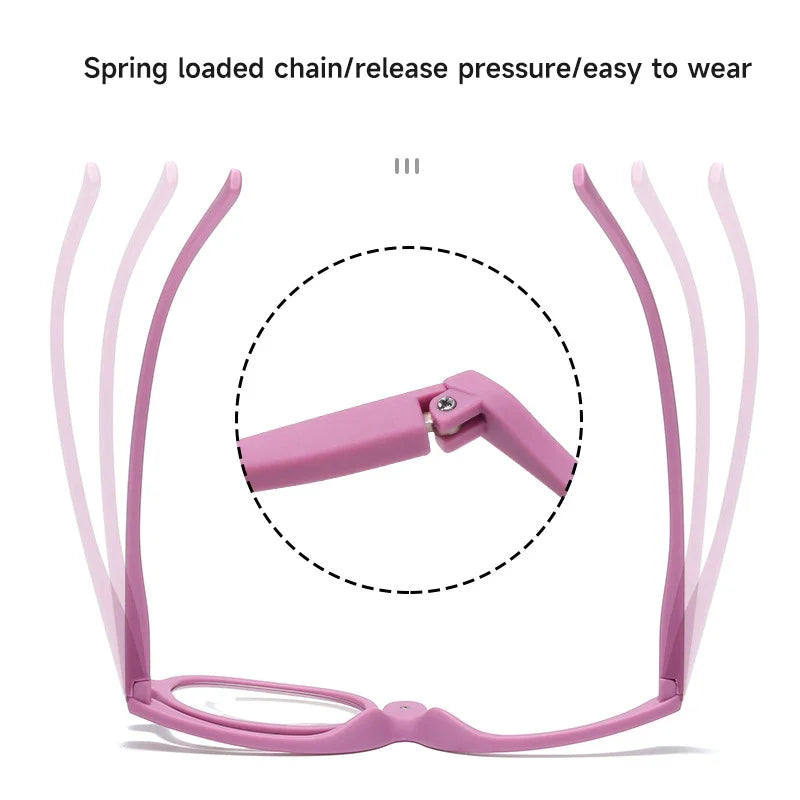 Magnifying Glasses Rotating Makeup Reading Glasses anti Blue Light Make-Up Presbyopic Eyeglasses Diopter +1.0 +1.5 +2.0 to +4.0