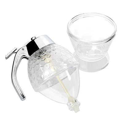 Storage Pot Stand Holder Bee Drip Dispenser Kettle Honey Jar Container Juice Syrup Cup Kitchen Accessories Squeeze Bottle