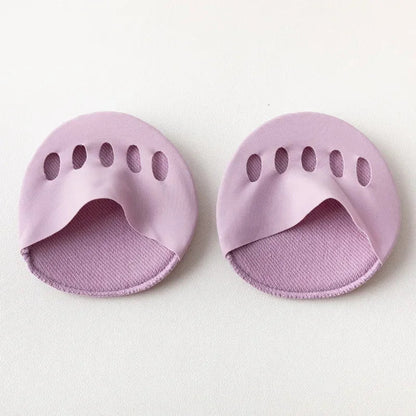 Forefoot Pads for Women High Heels Insoles for Feet Pain Care Five Toes Thin Breathable Ice Silk Invisible Socks Inserts 1Pair