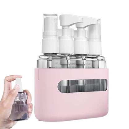 Mini Shampoo Dispenser Portable Travel Bottle Set Refillable Travel Bottles Set for Toiletries Spray Shampoo Shower Lotion