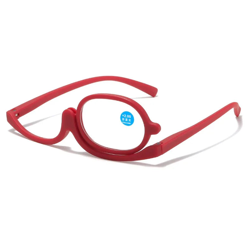 Magnifying Glasses Rotating Makeup Reading Glasses anti Blue Light Make-Up Presbyopic Eyeglasses Diopter +1.0 +1.5 +2.0 to +4.0