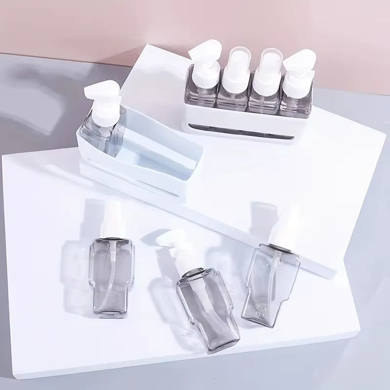 Mini Shampoo Dispenser Portable Travel Bottle Set Refillable Travel Bottles Set for Toiletries Spray Shampoo Shower Lotion