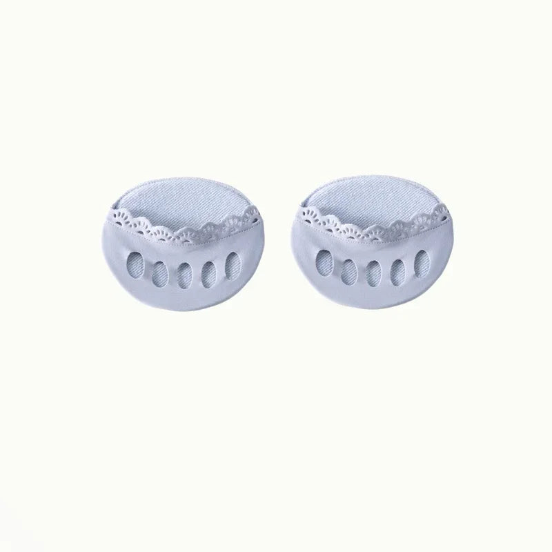 Forefoot Pads for Women High Heels Insoles for Feet Pain Care Five Toes Thin Breathable Ice Silk Invisible Socks Inserts 1Pair