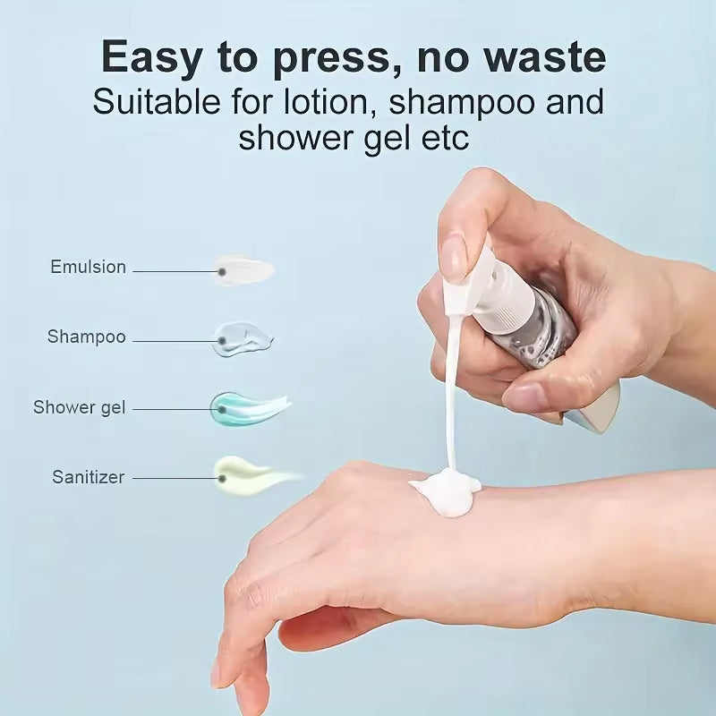 Mini Shampoo Dispenser Portable Travel Bottle Set Refillable Travel Bottles Set for Toiletries Spray Shampoo Shower Lotion